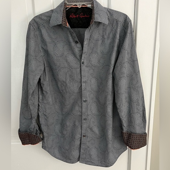 Robert Graham Other - Robert Graham 100% Cotton Black White Psychedelic Button Down Shirt Size Small